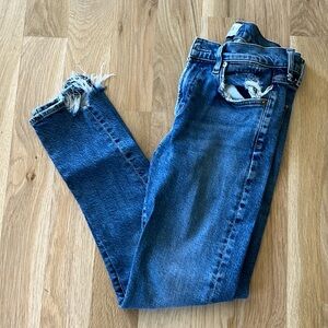 Agolde Toni Distressed Straight Leg Jeans